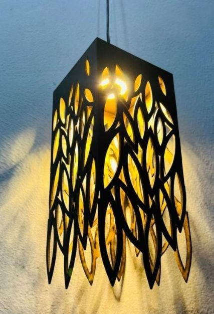 Modern Leaf Cut Pendant Light Decorative Hanging Lamp