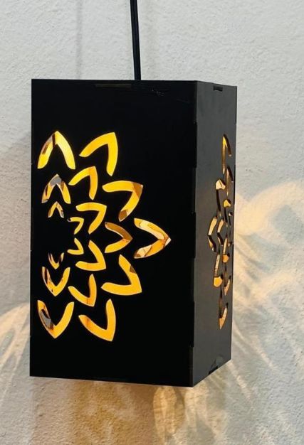 Modern Floral Cut Pendant Lamp Warm Decorative Light