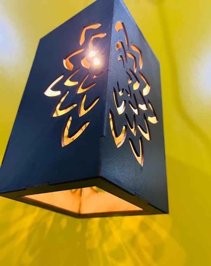 Modern Floral Cut Pendant Lamp Warm Decorative Light